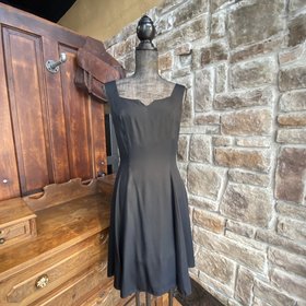 Jump Black Sleeveless Fit and Flare Dress, Size L