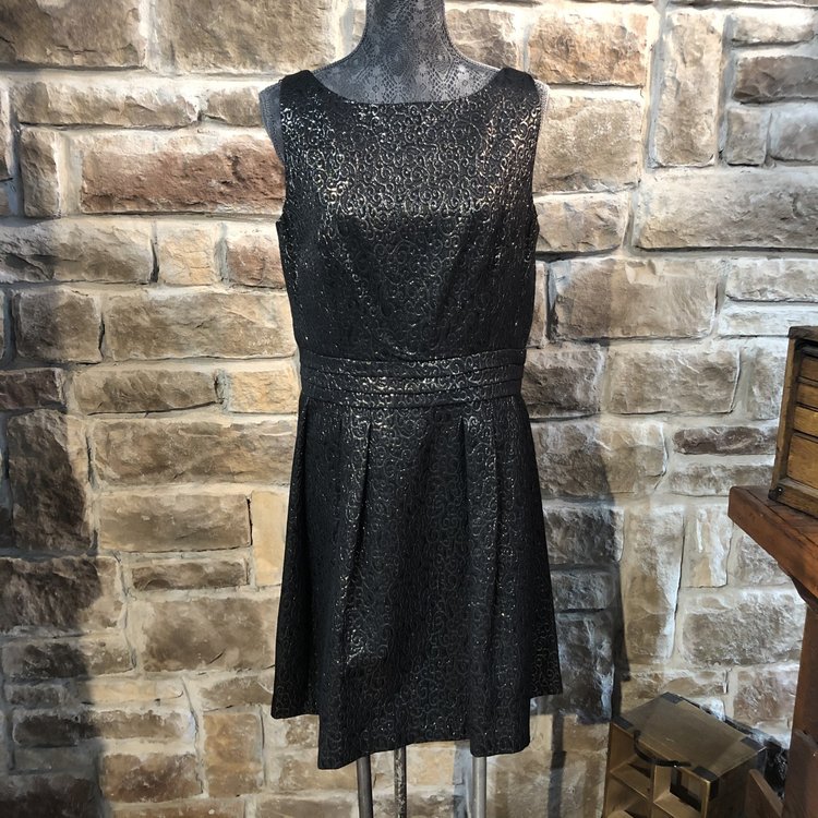 Taylor Metallic Cocktail Dress, Size 14