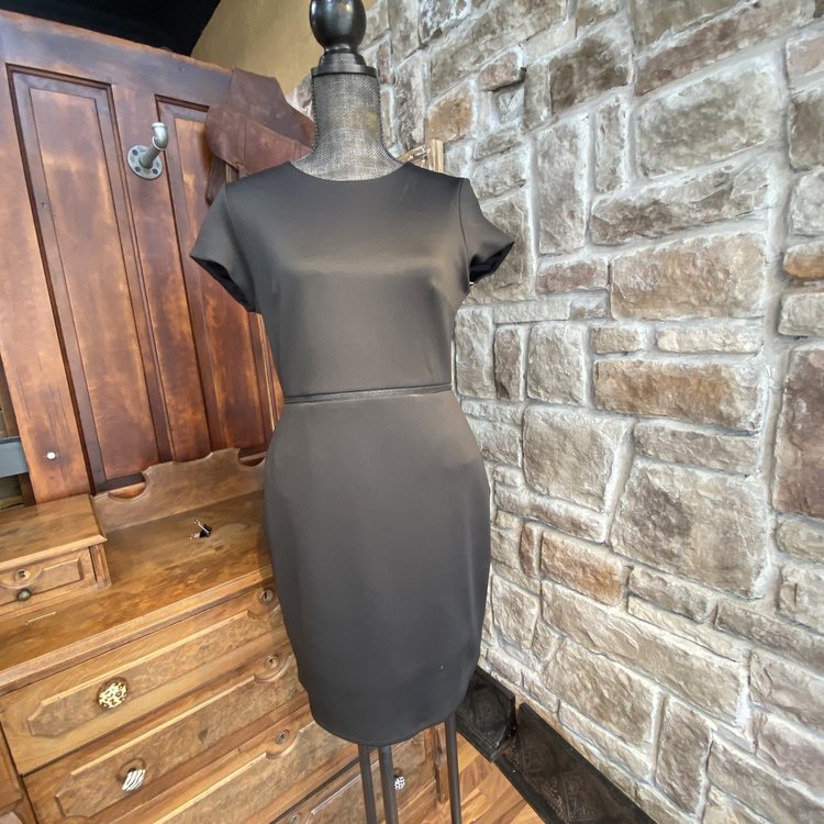 Bailey 44 Black Retro Skirt and Top Convertible Zip Black Dress, Size L