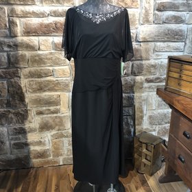 Alex Evenings Black Sheath Dress, Size 14W