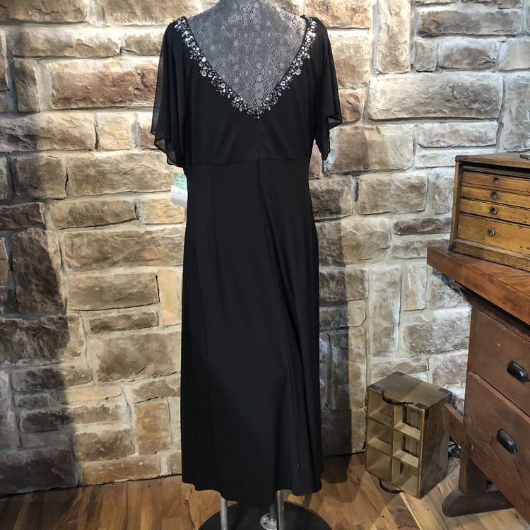 Alex Evenings Black Sheath Dress, Size 14W