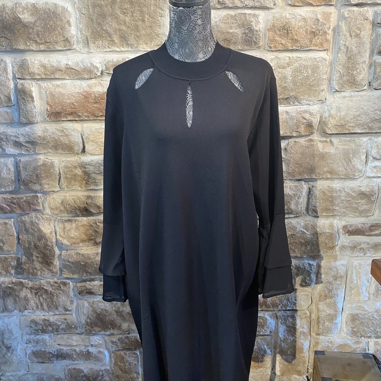 INC Black Dress with Bell Sleeves, Size 3x