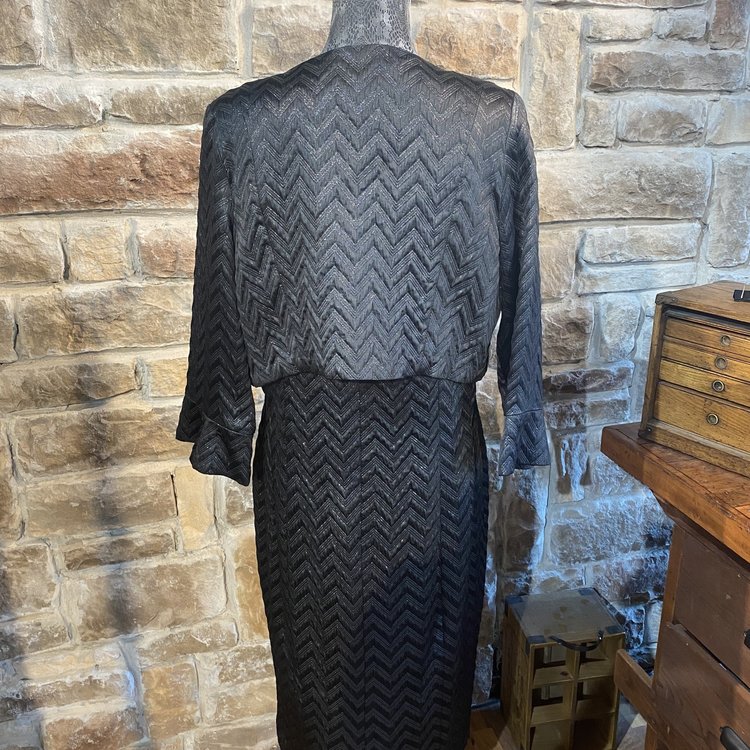 B Michael Black Dress and Jacket Set, Size 16