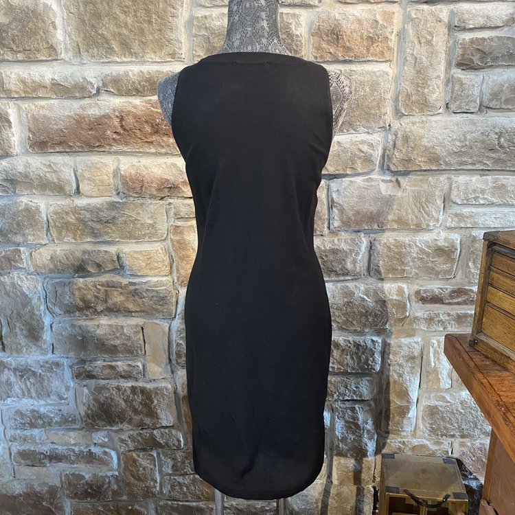 INC Black Sequined and Fringe Dress, Size XL