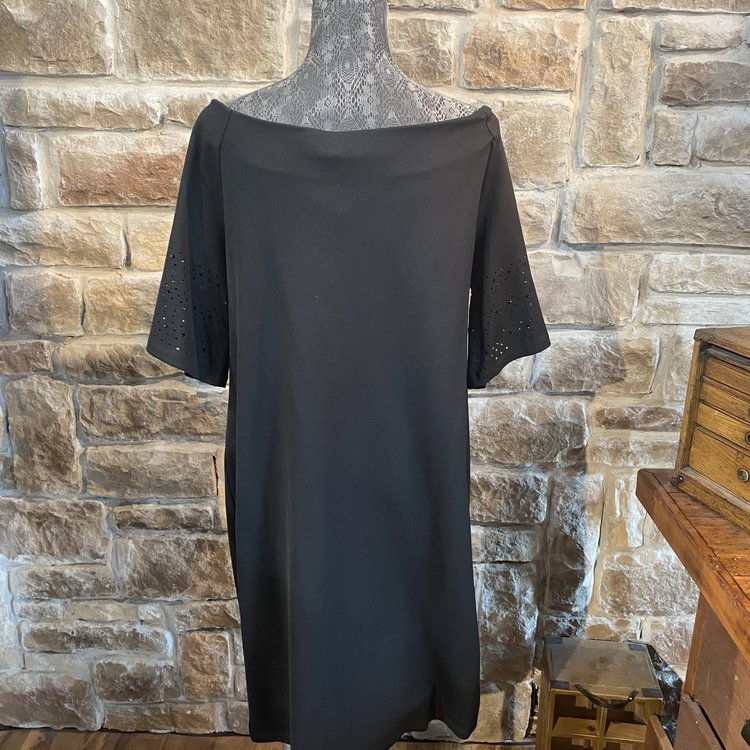 Ralph Lauren Black Laser Cut Dress, Size XL