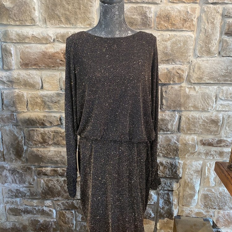 Jessica Howard Metallic Blouson Dress, Size 16