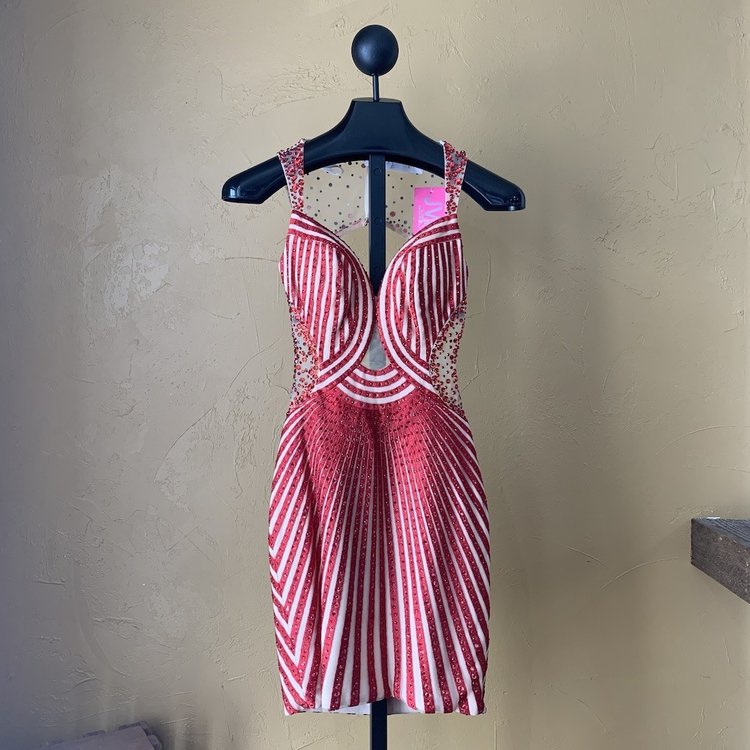 Jovani Red Sparkle Dress, Size 00