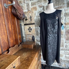 R&M Richards Black Panel Dress, Size 22W