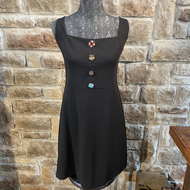 Adrianna Papell Black A Line Party Cocktail Dress, Size 16