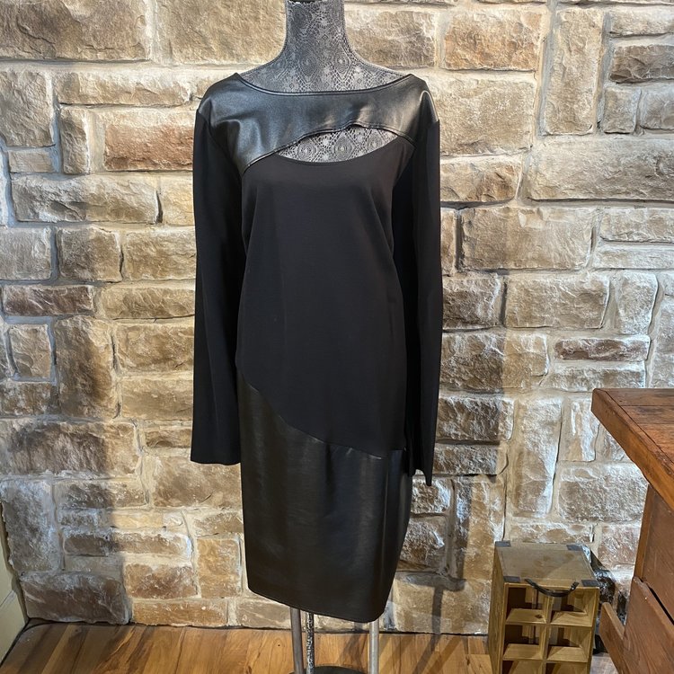 DKNY Black Bypass Dress, Size 24W