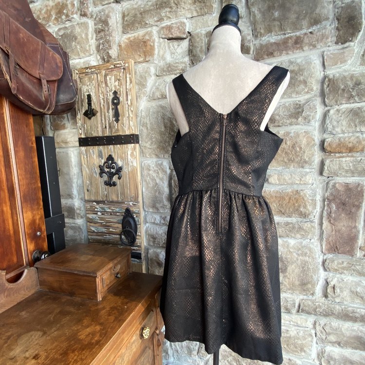 Bar III Orange Shimmer Sheath Dress, Size XL