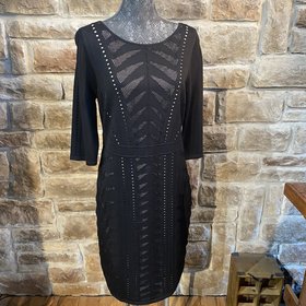 Calvin Klein Black Illusion Sheath, Size XL