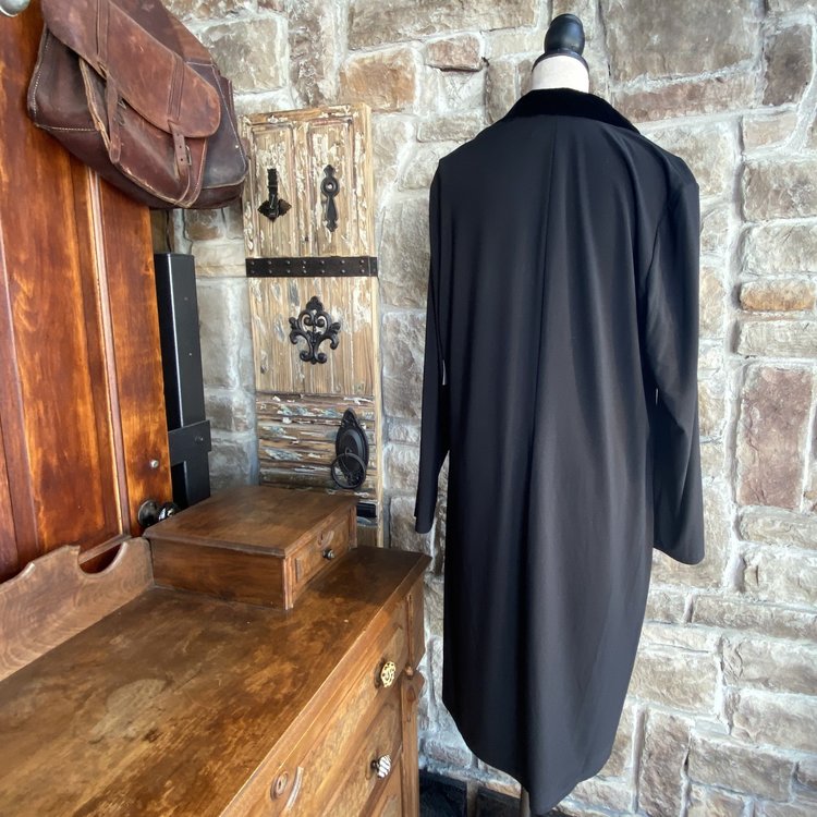 Ralph Lauren Black Dress with Velvet Collar, Size 20W