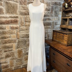 Laundry White Mesh Inset Evening Gown, Size 6