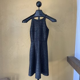 Aqua Black Metallic Dress, Size XS