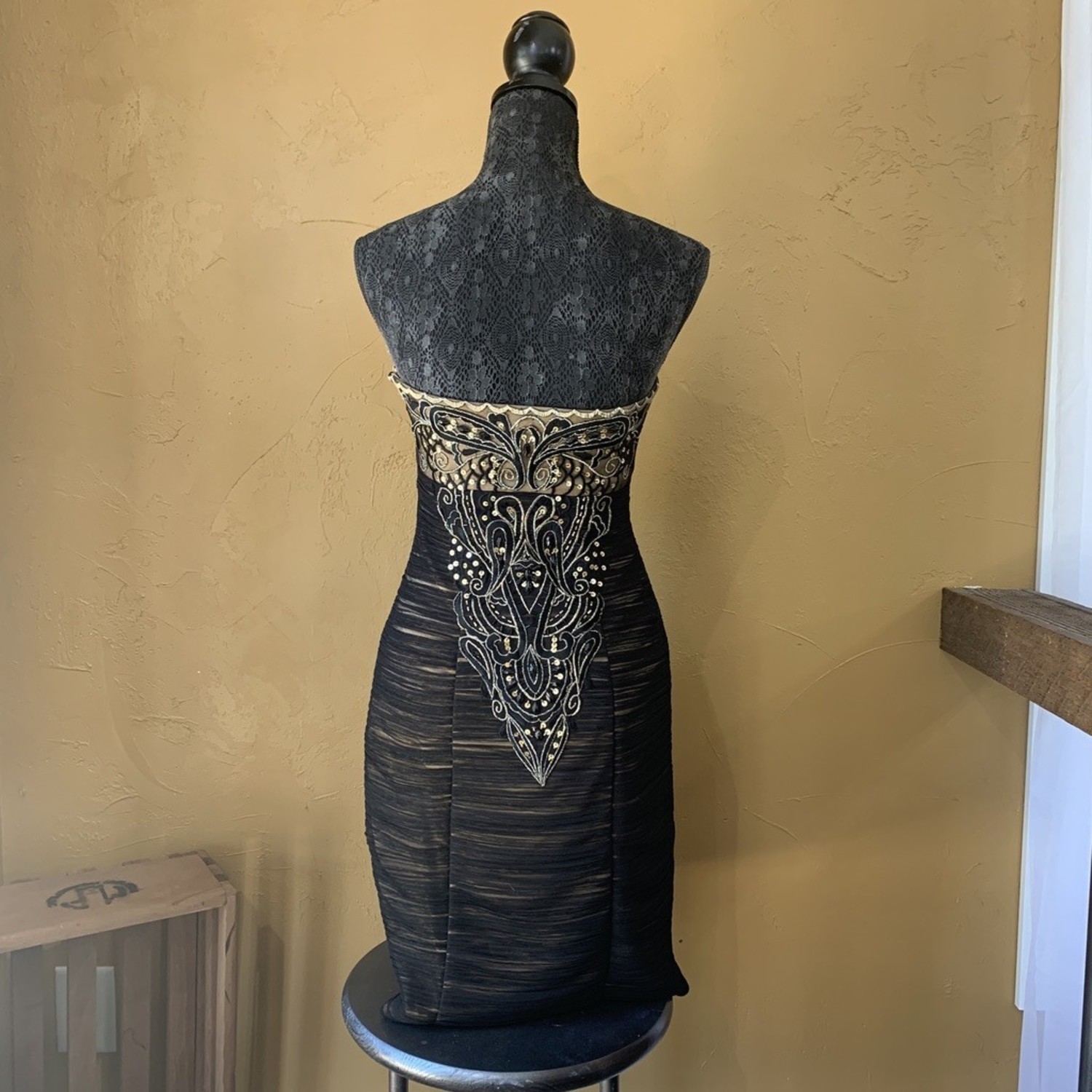 sue wong beaded strapless dress Sue Wong N3145SC main image 0