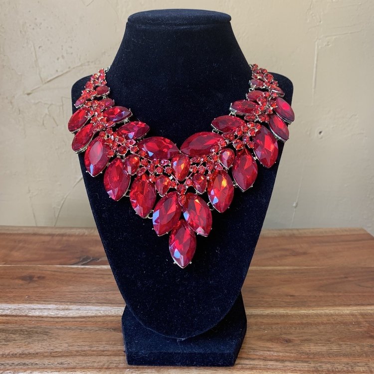 Red Jeweled Necklace