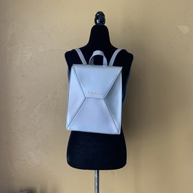 Bebe Silver Micro Mini Backpack