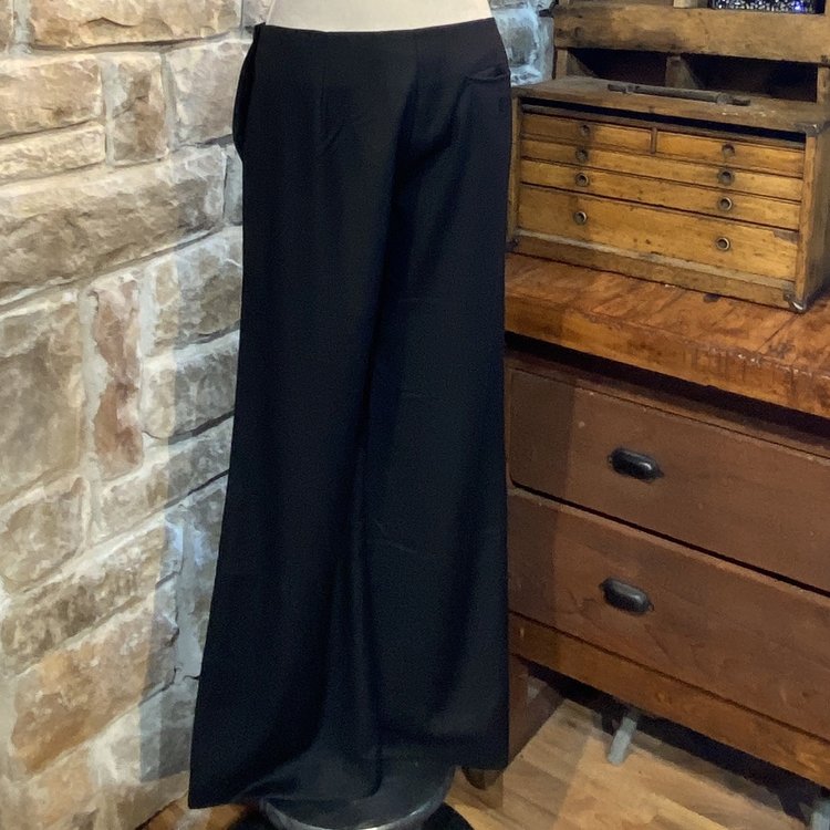 Glamour Black Button Slacks, Size M