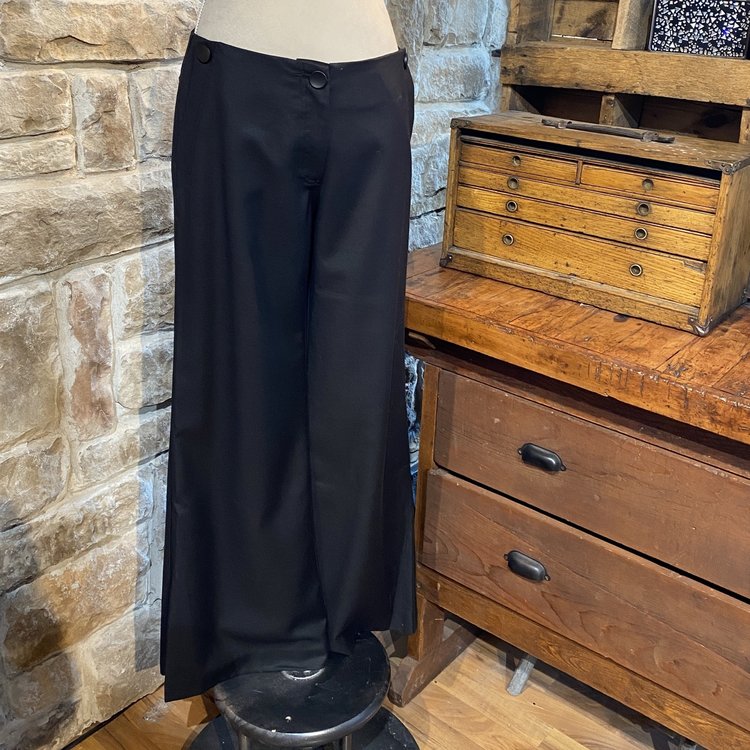 Glamour Black Button Slacks, Size M