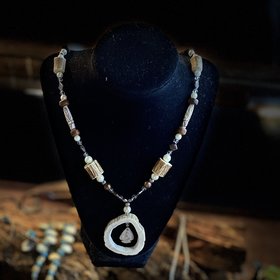 Hand Carved Deer Antler Necklace