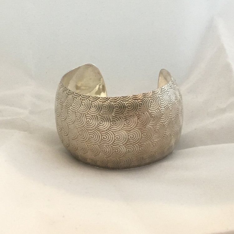 Swirl Pattern German Silver Bracelet