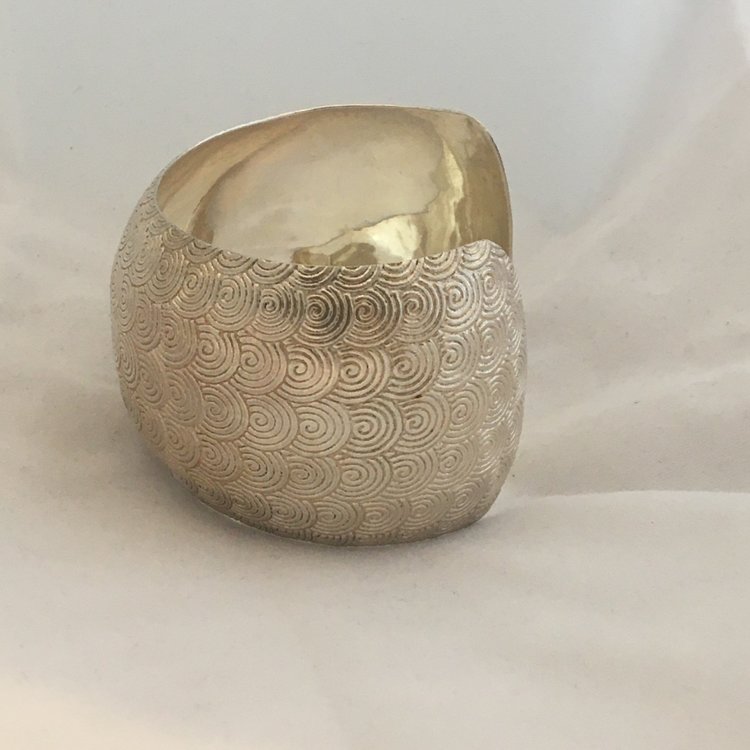 Swirl Pattern German Silver Bracelet