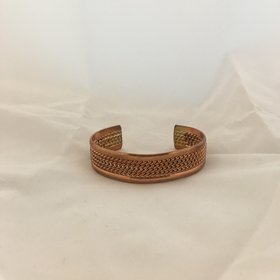 Small Detailed Genuine Copper Bracelet
