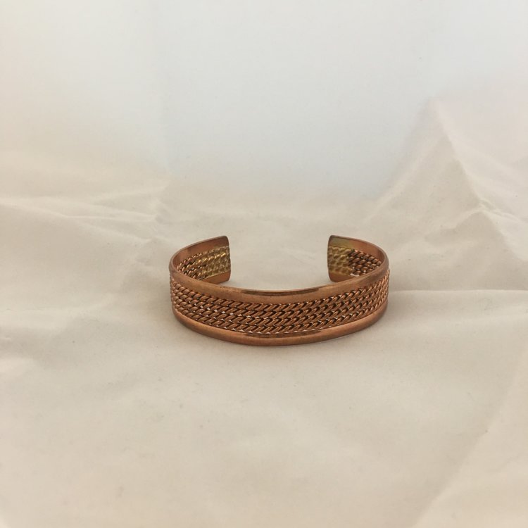 Small Detailed Genuine Copper Bracelet