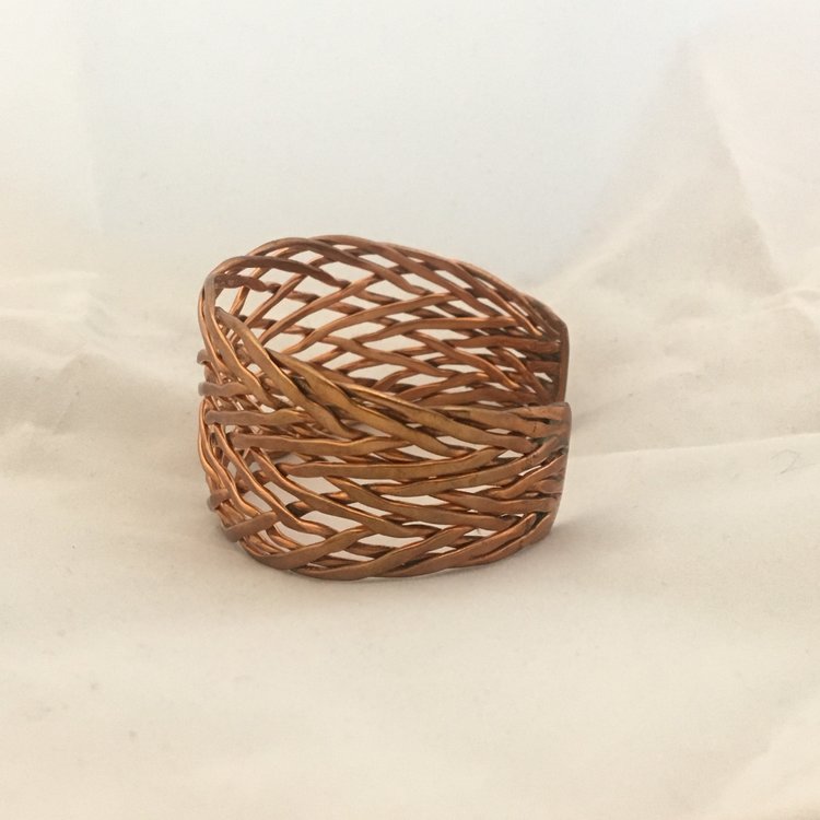 Loosely Woven Genuine Copper Bracelet