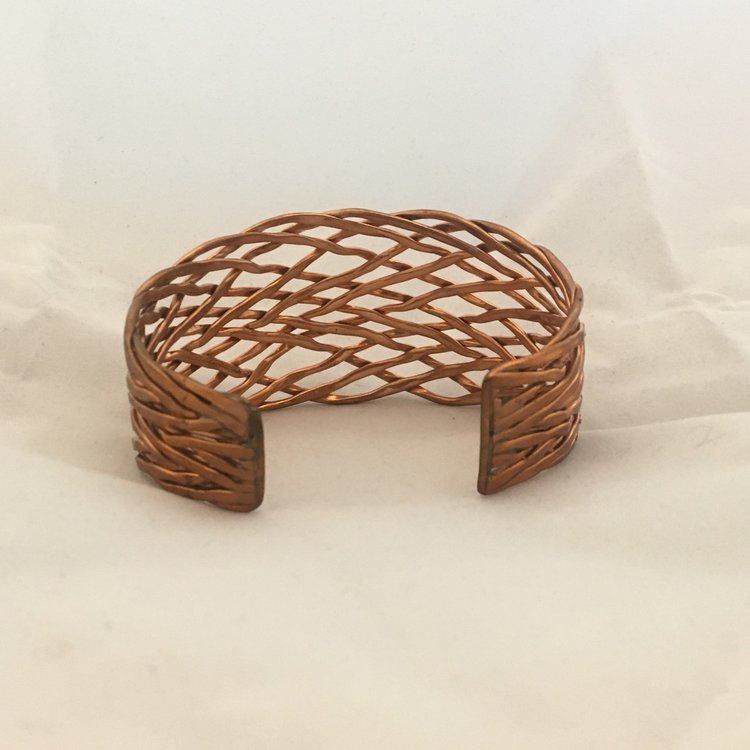 Loosely Woven Genuine Copper Bracelet