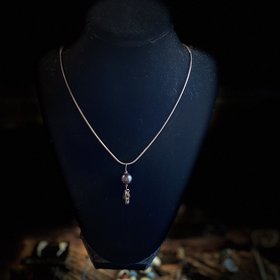 Blue-Gray Pearl Necklace