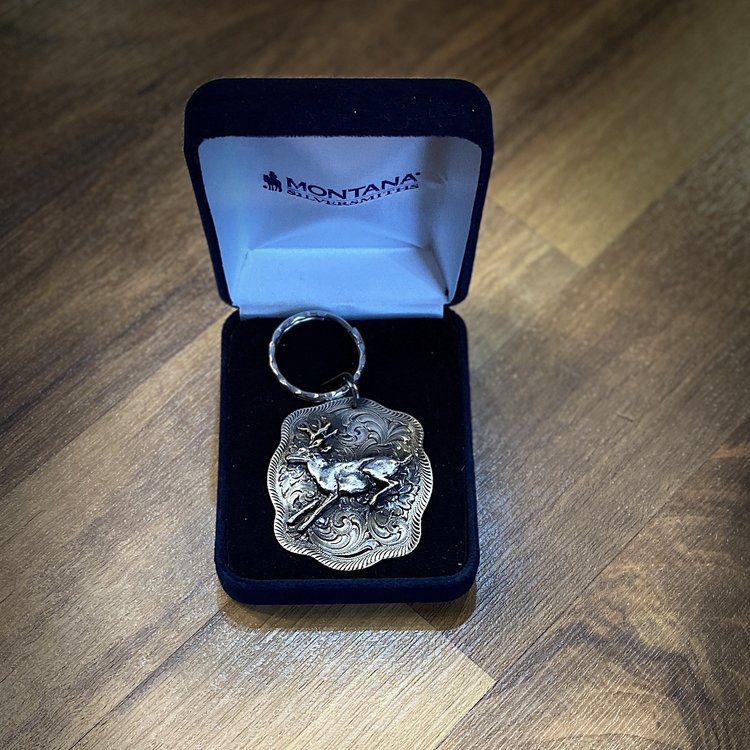 Buck Montana Silversmiths Keychain