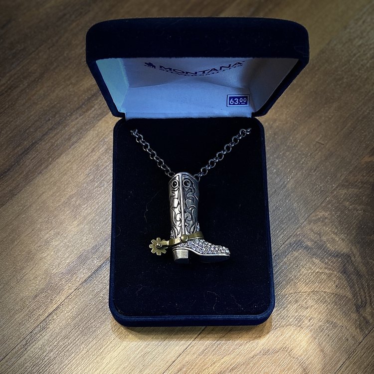 Cowboy Boot and Spur Necklace