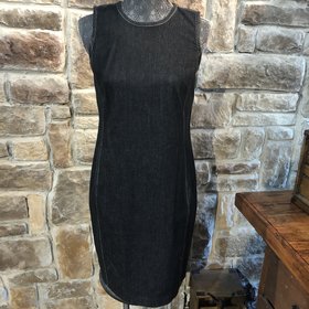 Ralph Lauren Black Stretch Denim Dress