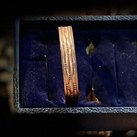 Basket-Weave Pattern Copper Cuff