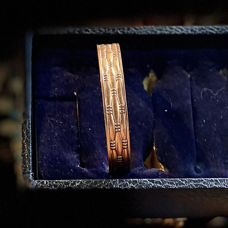 Basket-Weave Pattern Copper Cuff
