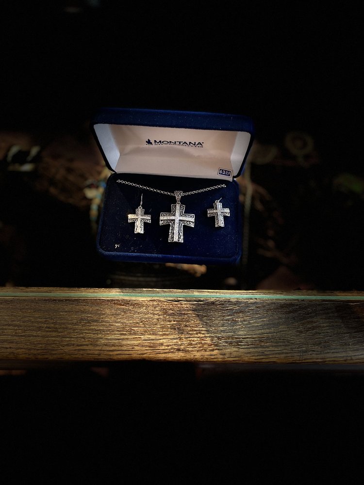 Cross Necklace and Earrings Set