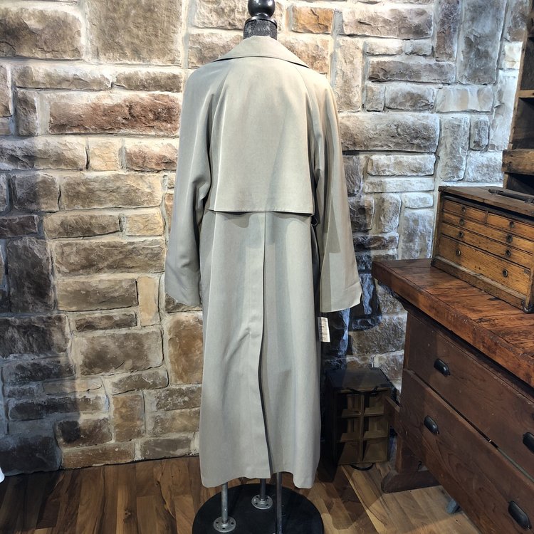 Gallery Light Gray Trench Coat, Size10