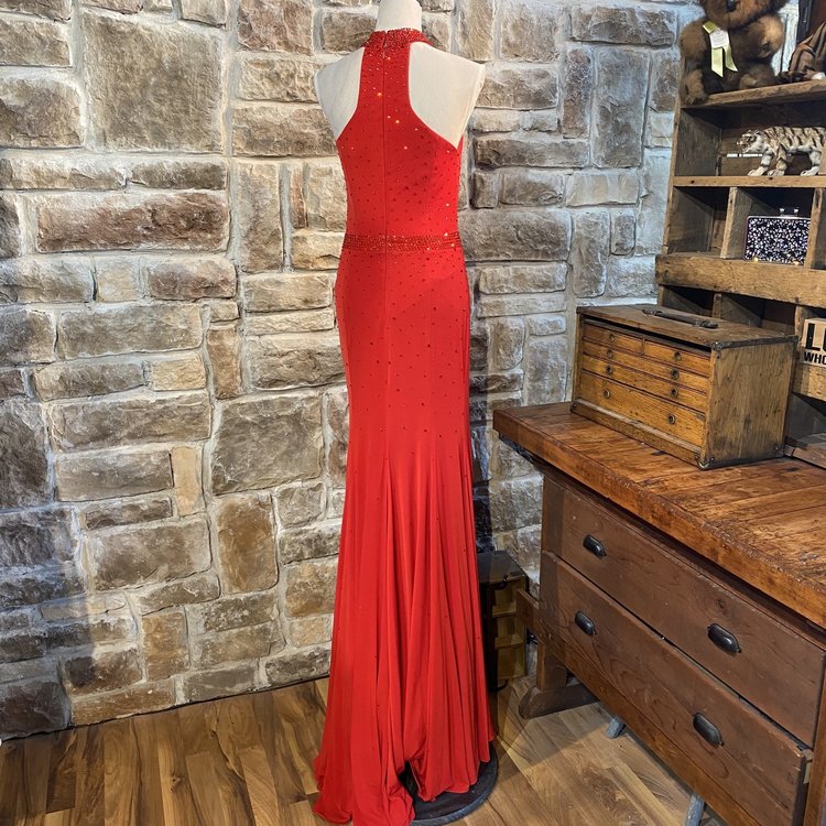 Jovani Hot Red Gown, Size 6