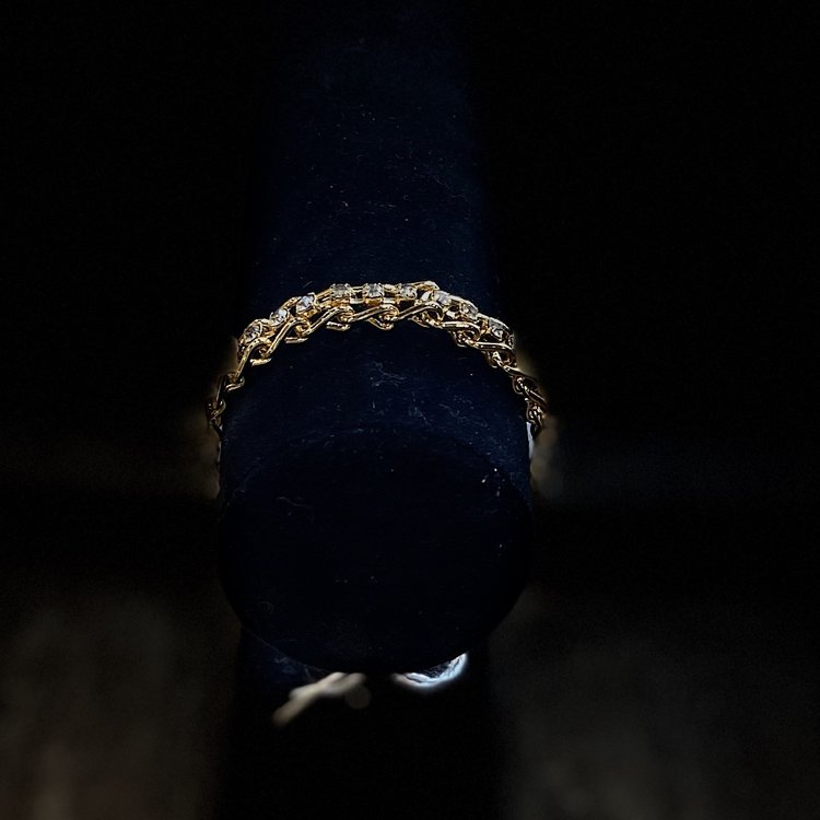 Gold and Diamond Chain Bracelet