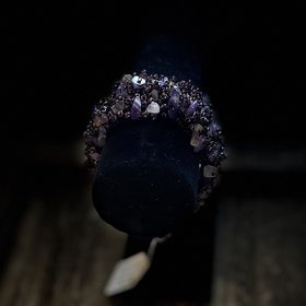 Amethyst & Beaded Cuff