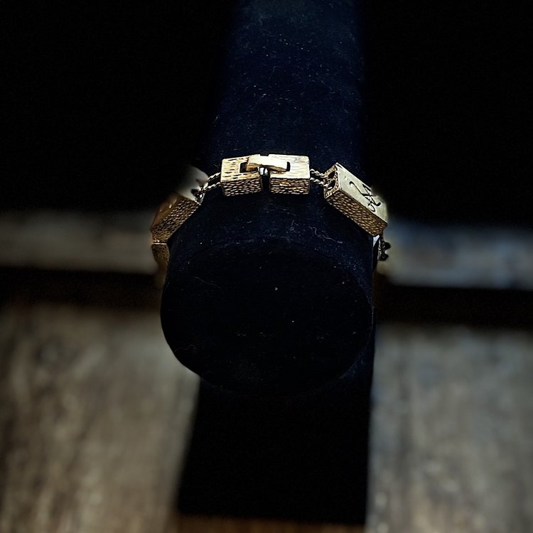 Engraved Gold Bar Bracelet