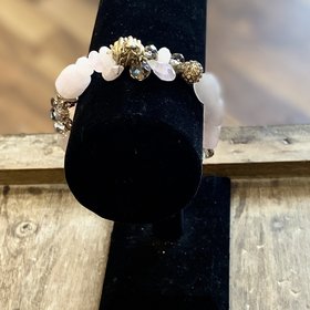 Light Pink and Gold Bracelet