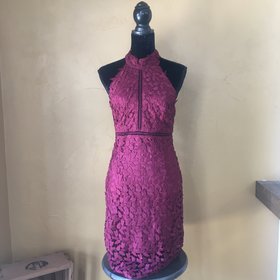 Bardot Maroon Halter Dress, Size 8