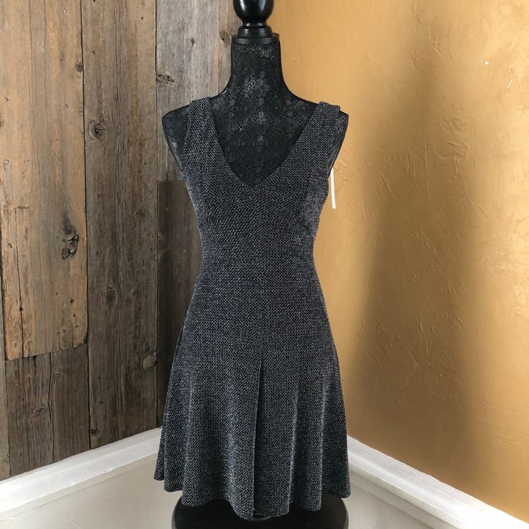 Aqua Black and Silver Dress, Size M