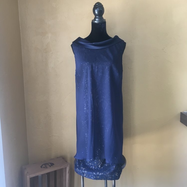 SLNY Navy with Sparkle Slip, Size L