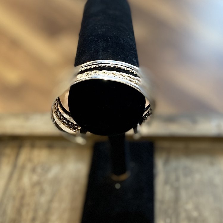 Multi Pattern Silver Cuff