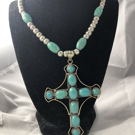 Navajo Genuine Silver and Turquoise Artists Signed