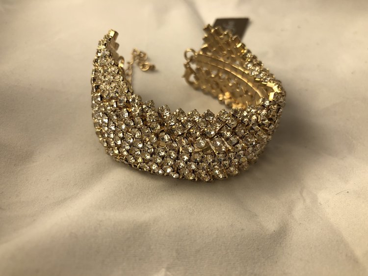 Rhinestone Bracelet in Gold
